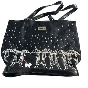 Lulu by Guinness, black vinyl bag. Adorable.